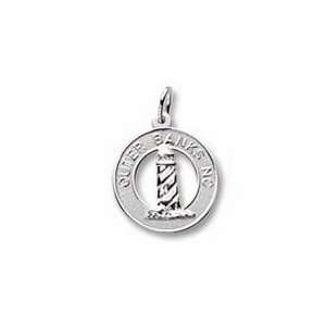  Outer Banks Lighthouse Charm   Sterling Silver Jewelry