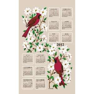  Dogwood & Cardinal Linen Kitchen Towel Calendar 2012 
