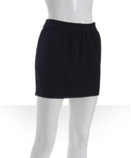 Moschino Cheap and Chic black textured cotton mini skirt   up 