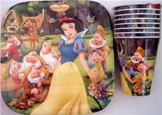 NIP* SNOW WHITE * Party 8 paper plates 8 cups  