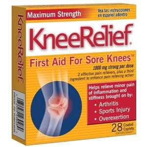  KneeRelief First Aid For Sore Knees, Maximum Strength, 28 
