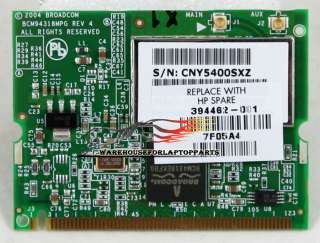 Wireless Mini PCI WiFi BCM94318MPG Card HP 394462 001  