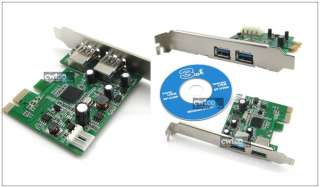 USB 3.0 PCIE PCI Express Controller Adapter Card 2 Port  