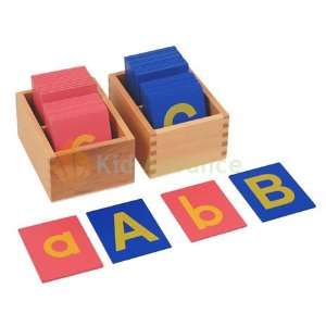  Montessori Lower and Capital Case Sandpaper Letters w 