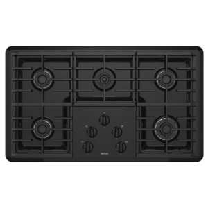 Maytag MGC7536WB 36 Gas Cooktop, 5 burners, Continuous Grates   Black 
