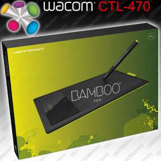 Wacom Bamboo Pen Small Tablet CTL 470 3G 3rd Gen with Bundled Software 