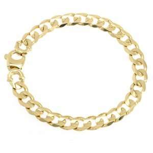  14k Yellow Gold Mens Curb Bracelet (8) Jewelry