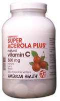 Super Acerola Plus 500mg by American Health Products 250 Chew  