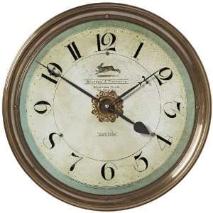   14” Antique Brass Regency Running Rabbit Wall Clock