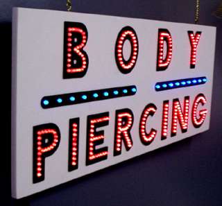 NEW PIERCING OPEN LED neon Sign w/ animation  