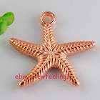   Gold Plated CCB Plastic 24.5mm Sea Star Charms Pendant 