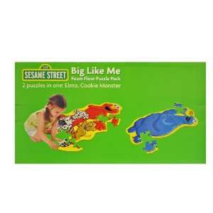   Elmo & Cookie Monster Big Like Me Foam Floor Puzzle Pack Toys & Games