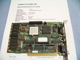 You are bidding on a RARE Everex Microenhancer (EV659A) EGA/CGA/Mono 