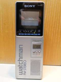   WATCHMAN FD 3A Portable Pocket TV   FM STEREO RADIO   DIGITAL CLOCK