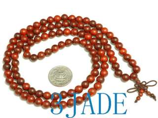 33 Natural Red Sandalwood / Sanders Prayer Beads Mala  