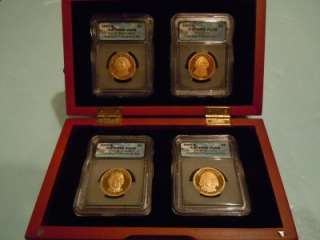 2007 PR70 ICG DCAM 4 coin Presidential Dollar Set  