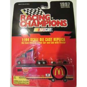   Cast Nascar Stock Car and Cab with Trailer McDonalds Racing Team #94