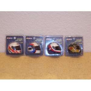  Set of 4 Nascar Collectible Mini Racing Helmets 