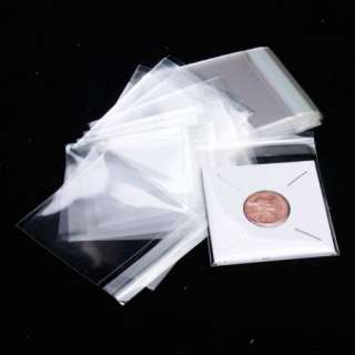 100 x Coin Holder Flip Protection Soft Sleeves Reduce Air Moisture 