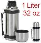 NEW Vacuum DOUBLE WALL Stainless Steel Coffee Bottle Thermos 1 Liter 