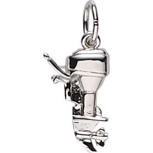  Rembrandt Charms Outboard Motor Charm, Sterling Silver 