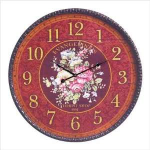  Oversized French Floral Clock