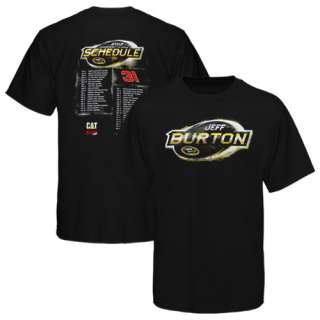 Chase Authentics Jeff Burton 2012 Driver Schedule T Shirt   Black 
