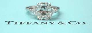 Tiffany & Co PLAT Lucida & Trillion Diamond Ring 2.74CT  