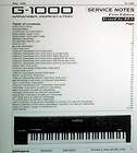 roland g 1000 arranger workstation service notes 1st ed book