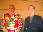 Myself with the Drum Major of the Grenadier Guards.