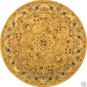 Hand tufted Heirloom Beige Wool Area Rugs 4 Round  