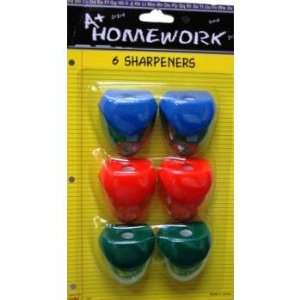 Pencil Sharpeners   Heart design  6 pack Case Pack 48