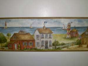 Country Sailboats and Lighthouses Border  