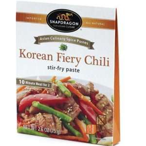 Snapdragon Stir Fry Paste, Korean Fiery Chili, 2.6 Ounce (Pack of 6)