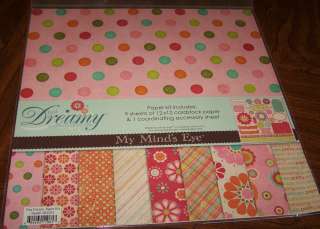 MY MINDS EYE girls scrapbook paper kit JUST DREAMY DAY DREAM with die 