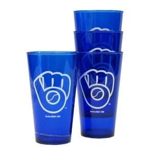    Milwaukee Brewers Plastic Pint Glass Set (4)