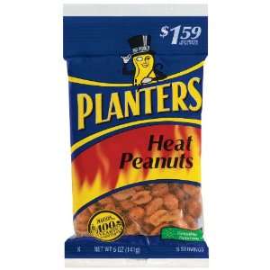 Planters Heat Peanuts, Hot & Spicy, 5 Ounce Bags (Pack of 24)  