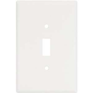   Devices 2144W SP L Thermoset 1 Gang Oversize Toggle Wall Plate, White