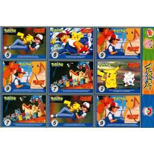  1999 Pokemon Burger King Promo Uncut Sheet of 9 Classic Cards 