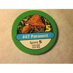 Pokemon Master Trainer 1999 Pokemon Chip Green #47 Parasect 5 Spore 5