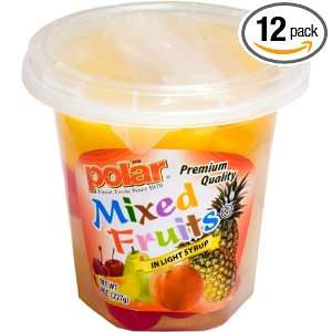 MW Polar Foods Slice Mixed Fruit Cup in Light Syrup with Cherry Halves 