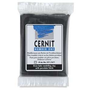  Cernit Polymer Clay   Black, 2 oz, Cernit Polymer Clay 