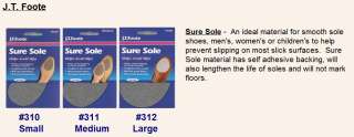Sure Sole Non Skid Pads Shoe Soles Ground Grip 2 Pair  