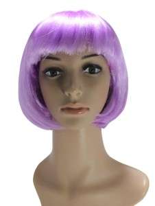 Bob Wig Halloween Cosplay Party Synthetic Hair 7 colors  