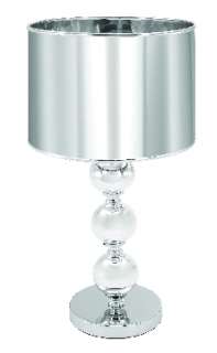 Metal Glass Table Lamp With Silver Shade 20 758647400928  