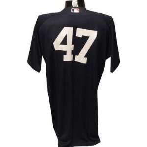   #47 2007 Game Used Road Batting Practice Jersey Sports Collectibles