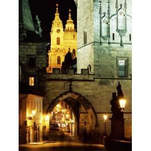  Romanesque and Gothic Malostranske Bridge Towers, Prague 