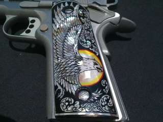 MOTHER OF PEARL INLAY GRIPS FIT KIMBER / TAURUS / COLT 1911,1991 