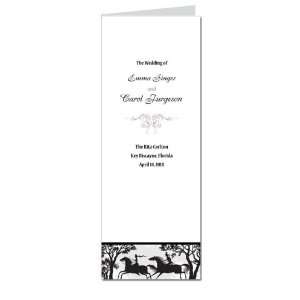  110 Wedding Programs   Horse Chase Dusk