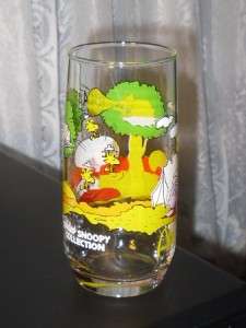 1965 Camp Snoopy Peanuts Gang Schultz McDonalds Glass  